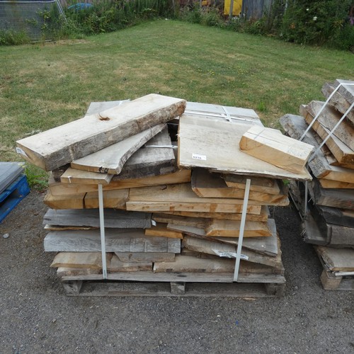 6216 - 1 pallet containing a qty of various hardwood slabs, mainly oak