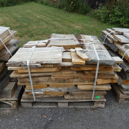 6218 - 1 pallet containing a qty of various hardwood slabs, mainly oak