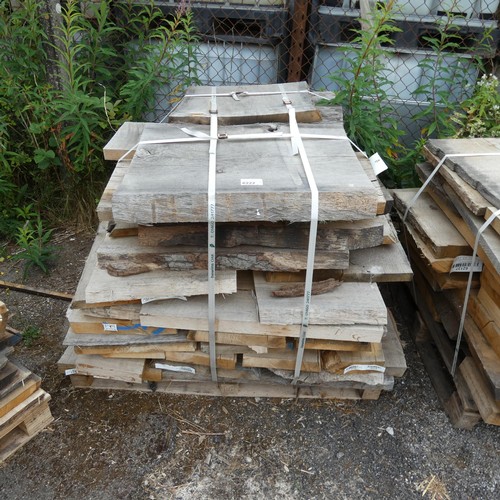 6222 - 1 pallet containing a qty of various hardwood slabs, mainly oak