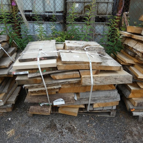 6223 - 1 pallet containing a qty of various hardwood slabs, mainly oak