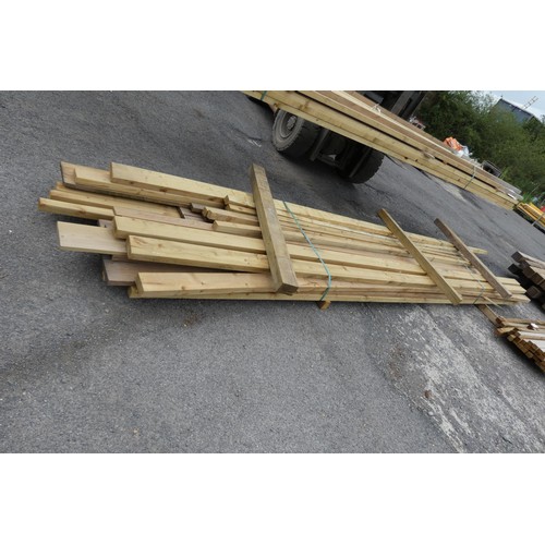 6248 - A qty of timber inc 20x2cm, 4x4cm, 7x2cm, lengths vary up to approx 480cm. (Bottom Stack)