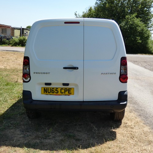 3 - White Peugeot Partner 850 S L1 HDI panel van, reg NU65 CPE, 1st Reg. 21/09/2015, 5 spd manual diesel... 