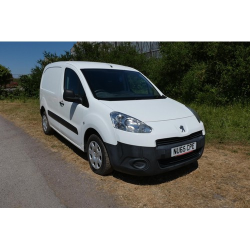 3 - White Peugeot Partner 850 S L1 HDI panel van, reg NU65 CPE, 1st Reg. 21/09/2015, 5 spd manual diesel... 