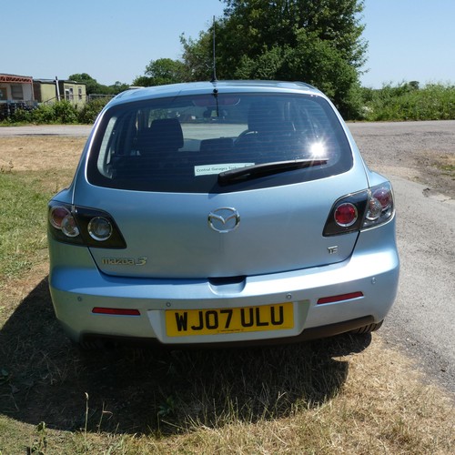 14 - Silver Mazda 3 TS 1.6 hatchback 5dr. reg WJ07 ULU, 1st reg. 27/03/2007, 5 speed manual Petrol 1598cc... 