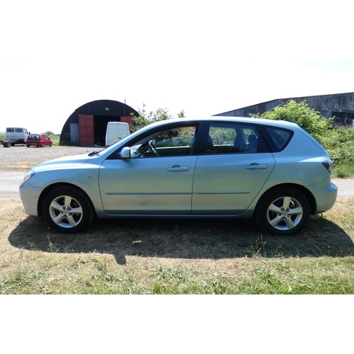 14 - Silver Mazda 3 TS 1.6 hatchback 5dr. reg WJ07 ULU, 1st reg. 27/03/2007, 5 speed manual Petrol 1598cc... 