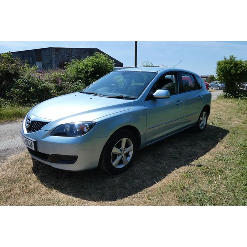 14 - Silver Mazda 3 TS 1.6 hatchback 5dr. reg WJ07 ULU, 1st reg. 27/03/2007, 5 speed manual Petrol 1598cc... 