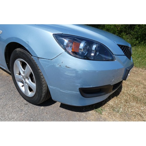 14 - Silver Mazda 3 TS 1.6 hatchback 5dr. reg WJ07 ULU, 1st reg. 27/03/2007, 5 speed manual Petrol 1598cc... 