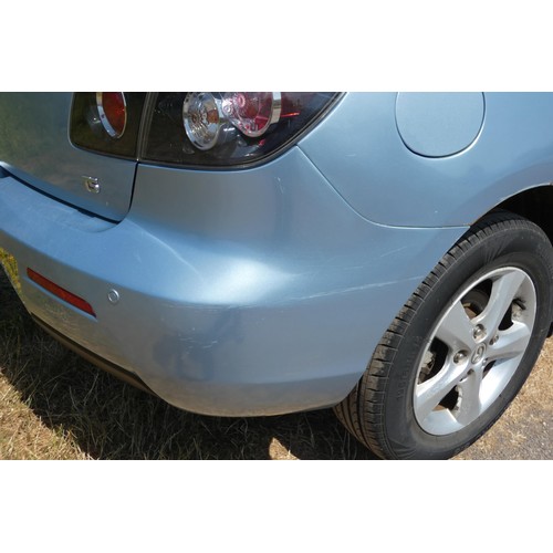 14 - Silver Mazda 3 TS 1.6 hatchback 5dr. reg WJ07 ULU, 1st reg. 27/03/2007, 5 speed manual Petrol 1598cc... 