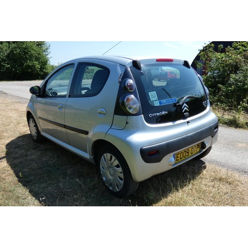 15 - Grey Citroen C1 VTR hatch back 1.0i 5dr, Reg E009 OTP, 1st reg 31/03/2009, 5 sp manual petrol, 998cc... 