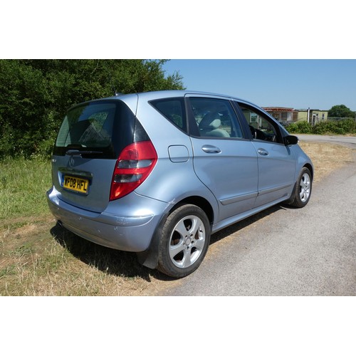 17 - Blue Mercedes  A170 Avantgarde SE CVT 5 dr hatchback, Reg: WF08 HFL, 1st reg 26/03/2008, variable sp... 