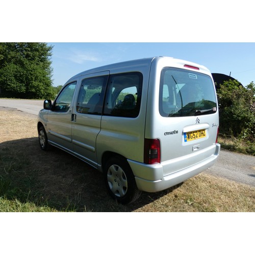 13 - Silver Citroen Berlingo Multispace DSL ES 1.9D Forte 5dr. Estate. Reg WG52 DHZ, 1st reg. 18/12/2002,... 