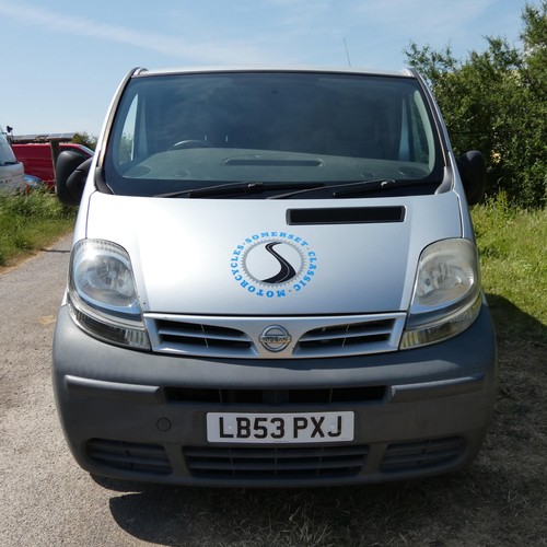 2 - Silver Nissan Primastar SE DCI 100 SWB panel van, Reg: LB53 PXJ, 1st reg 16/12/2003, 6 speed manual ... 