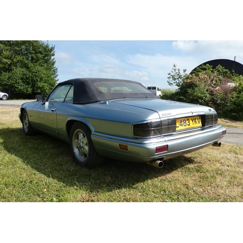 21 - Blue Jaguar XJ-S Convertible Auto, Reg L483 YKV, 1st Reg 16/05/1994, 4 speed Auto Petrol Sports 3980... 