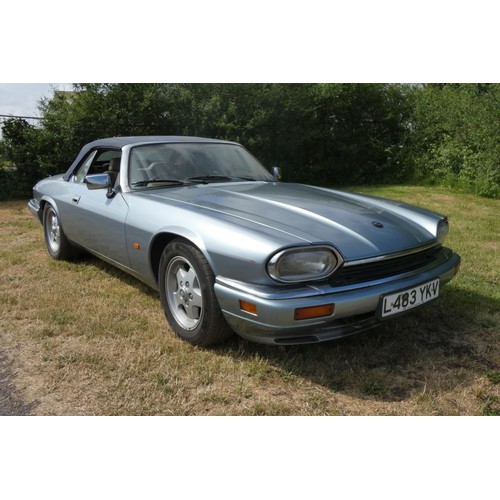 21 - Blue Jaguar XJ-S Convertible Auto, Reg L483 YKV, 1st Reg 16/05/1994, 4 speed Auto Petrol Sports 3980... 