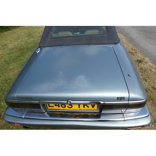 21 - Blue Jaguar XJ-S Convertible Auto, Reg L483 YKV, 1st Reg 16/05/1994, 4 speed Auto Petrol Sports 3980... 