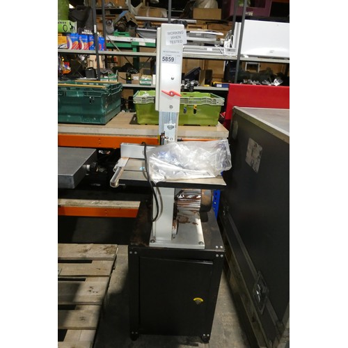 5859 - 1 x Axminster AWSBS2 band saw with cabinet stand 240v