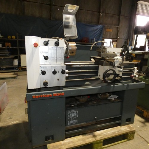 6185 - 1 x Harrison M300 gap bed metal turning lathe, 3ph, overall bed length including gap piece approx 10... 