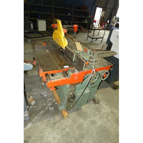 6184 - 1 x Robinson sliding table circular saw bench type ET. E. machine no. 329, 3ph