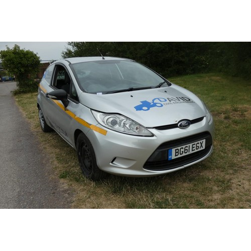 6 - Silver Ford Fiesta Econectic TDCi DPF Car derived Van, Reg: BG61 EGX, 25/11/2011, 5 spd manual diese... 