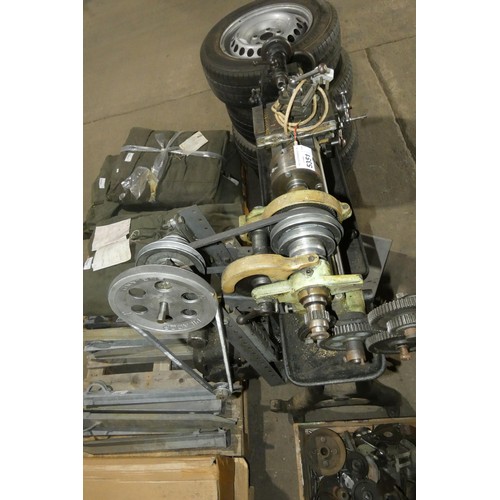 5351 - A vintage metal turning lathe with stand 240v (no other details visible) supplied with a quantity of... 