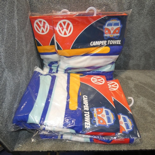 36 - 5 x Volkswagen camper towels approx 145cm x 150cm