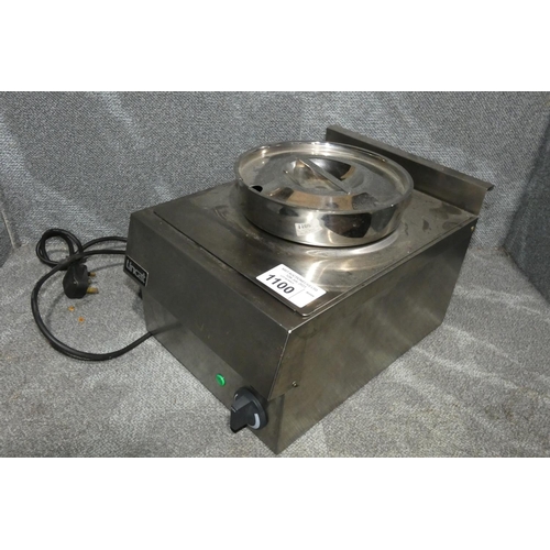 1100 - A commercial stainless steel single pot bain marie by Lincat - trade