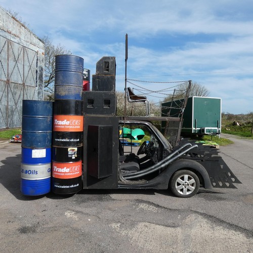 2385 - An unusual Nissan Cube based Mad max vehicle with sound system including Pair of EV212 (comes with V... 