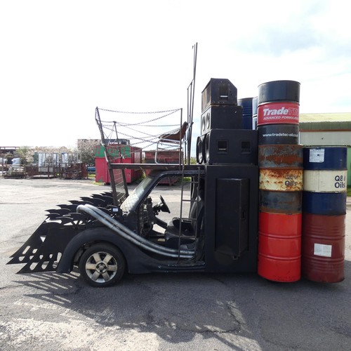 2385 - An unusual Nissan Cube based Mad max vehicle with sound system including Pair of EV212 (comes with V... 