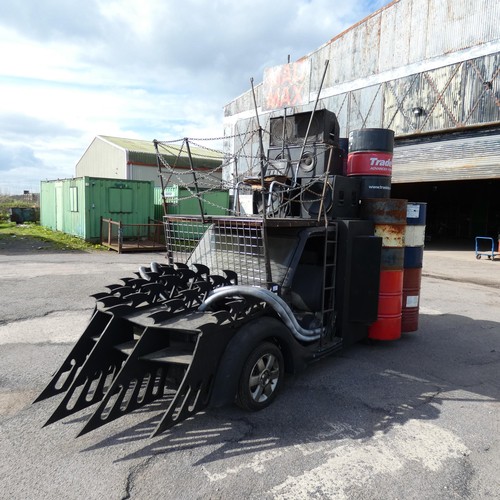 2385 - An unusual Nissan Cube based Mad max vehicle with sound system including Pair of EV212 (comes with V... 