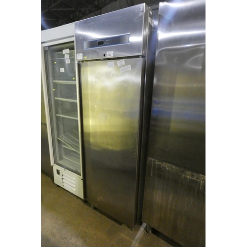 1142 - A commercial stainless steel single door fridge by Polaris type F-plus TN 70 - trade.
Tested Working