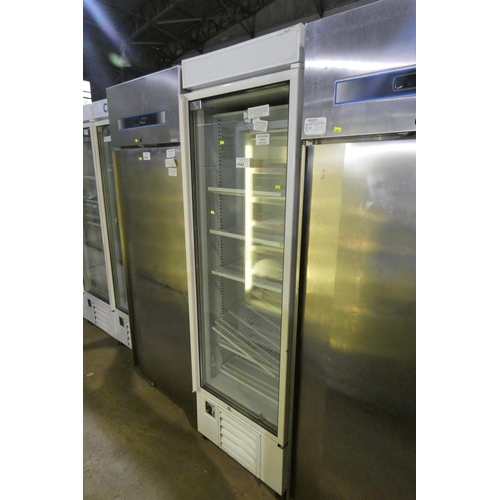 1143 - A commercial single door display fridge by Lowe type 04 - trade