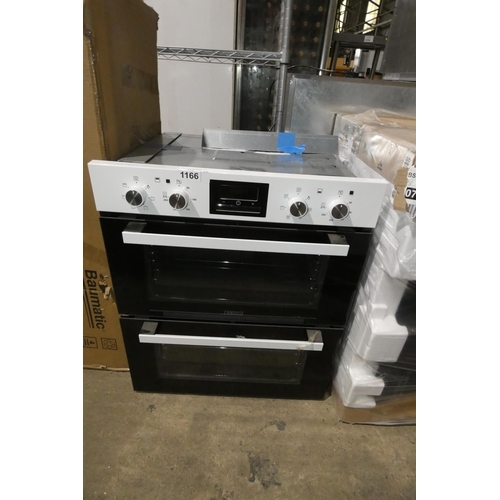 1166 - An unused integrated double oven by Zanussi type ZOF356001wk. Retail approx £480