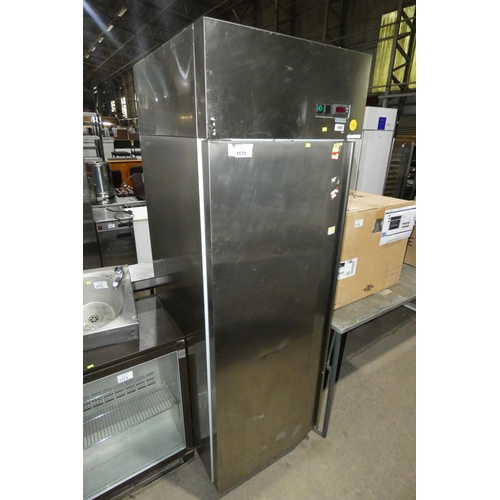 1171 - A commercial stainless steel single door fridge type SATN70-base - trade. Tested Working