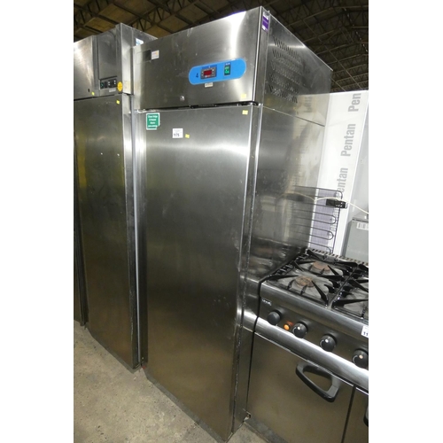 1175 - A commercial stainless steel single door freezer by Caravel no model visible - trade