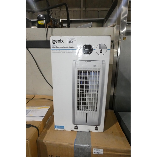 1193 - A white 4 in 1 evaporative air cooler by Igenix