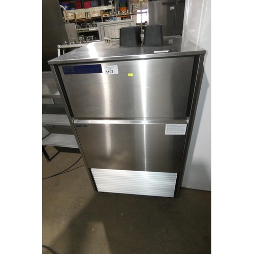 1197 - A large commercial stainless steel ice making machine by ITV type Gala DP-140 Aire V2, this unit was... 