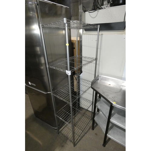 1199 - A catering type rack with 5 shelves approx 58x34x160cm