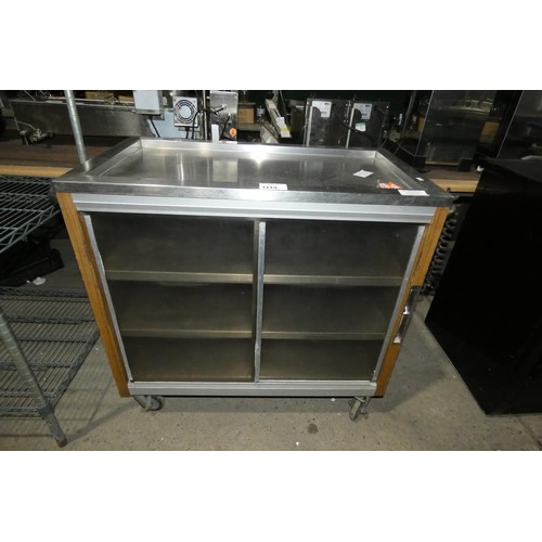 1119 - A commercial heated food trolley by Grundy type 3 - trade. Tested Working