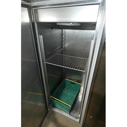 1140 - A large commercial stainless steel double door fridge type Stn140 - unit requires attention, will no... 