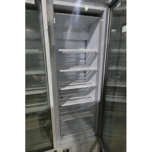 1145 - A commercial single door display fridge by Lowe type 04 - trade. Tested Working