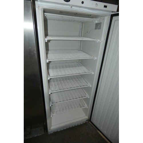 1151 - A commercial wide upright single door freezer by King Refrigeration type wf600 - trade. Tested Worki... 