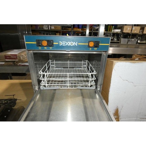 1156 - A commercial stainless steel counter top glass washer by Dexion type 035, 1 basket included - trade