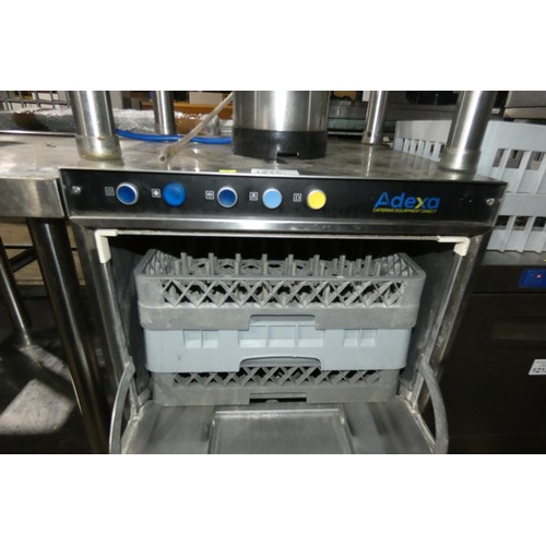 1216 - A commercial stainless steel dishwasher/ glass washer by Adexa - trade