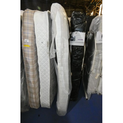 596 - 1 x mattress 4ft 6 inches - No other details visible and please note that there is a dirt mark on th... 