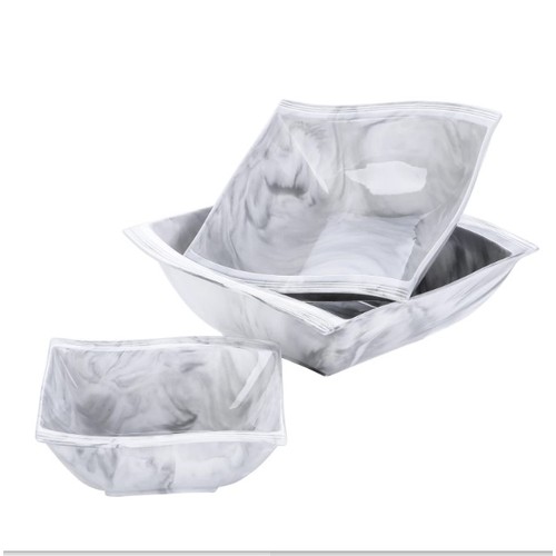 332 - 1 x Florac - Grey 3 piece cereal bowl set & 6 x white plates, 2 rolls of wallpaper.