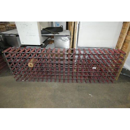 1237 - A large wooden wine rack for approx 154 bottles of wine