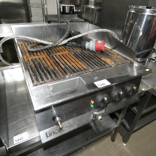 1246 - A commercial stainless steel counter top water, electric chargrill, 3-phase - trade