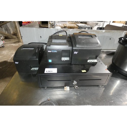 1261 - A till drawer & 3 receipt printers by Star SP700 -  trade