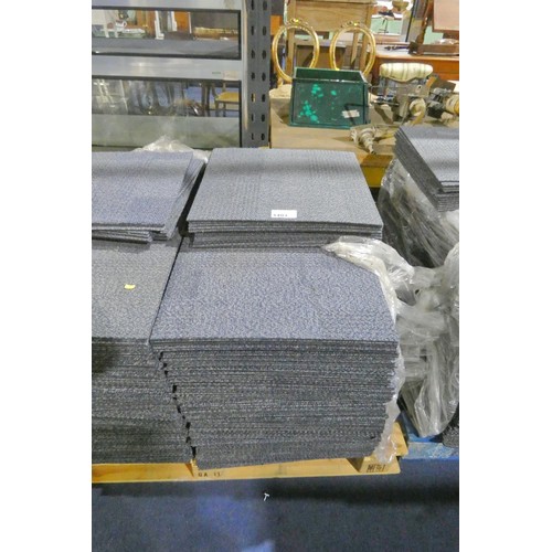 1403 - A quantity of approx 200 blue patterned carpet tiles approx 50x50cm