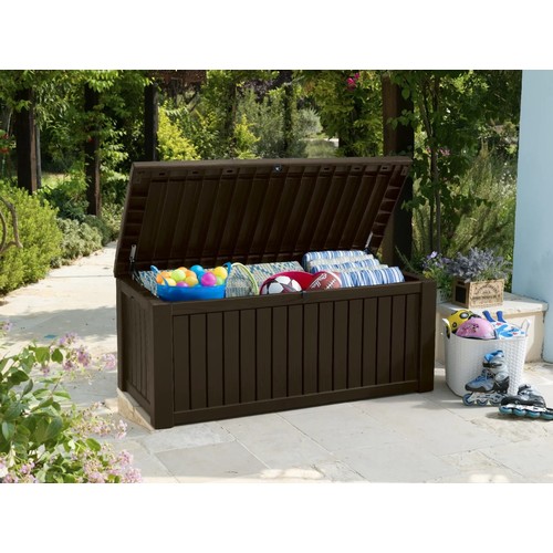 624 - 1 x Keter Rockwood 570L garden / patio plastic storage box art. no. 17198710